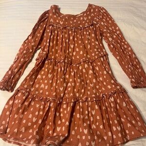 Charming Heart Patterned Kids Dress